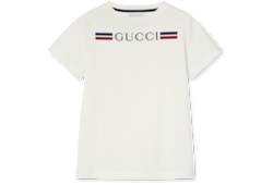 T-shirt bambino ricamata in cotone