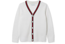 Children's embroidered cotton cardigan