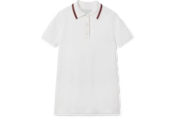 Abito polo bambino ricamato in cotone