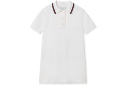 Children's embroidered cotton polo dress