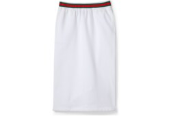 Rock aus Baumwolljersey mit Web