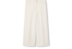 Брюки из шерсти букле с вышивкой