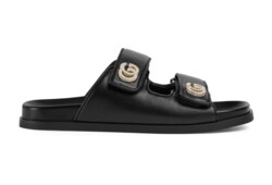 Women's sandal with crystal Double G