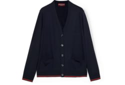 Cardigan in seta e cashmere extra fine