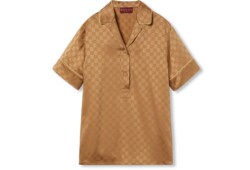 Рубашка из атласа с орнаментом GG