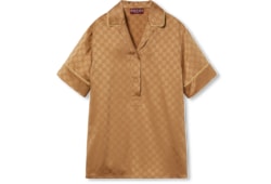 Camisa de satén con GG