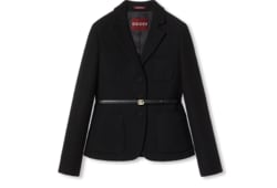 Жакет из шерсти букле с вышивкой