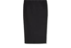 Embroidered wool and silk skirt