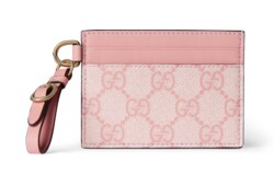 GG Emblem card case with strap