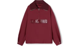 Embossed gabardine bomber jacket