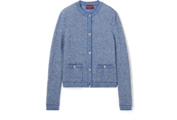 Cardigan girocollo in cotone fine