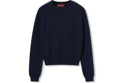 Cotton crewneck top with GG argyle