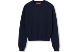 Top de cuello redondo de algodón con rombos