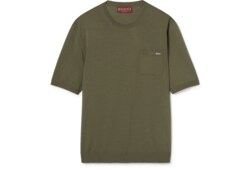 Top de punto de lana fina con intarsia