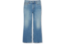 Cropped flared denim pants