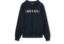 Kapuzenpullover aus Baumwolljersey mit Print