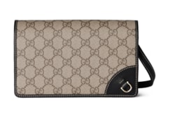 GG Emblem Brieftasche mit Lederriemen