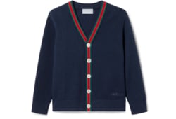 Cardigan bambino in cotone con ricamo