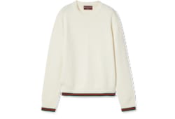 Maglione in lana e cashmere con Web