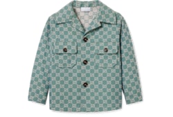 Veste pour enfant en coton GG à imprimé pied-de-poule