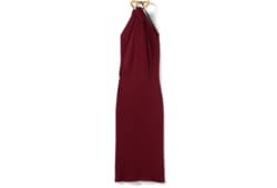 Silk crêpe sablé mid-length dress