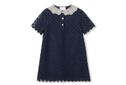 Robe pour enfant en dentelle fleurie Double G