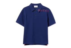 Children's cotton polo shirt with print