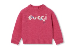 Babypullover aus Wolle mit Stickerei