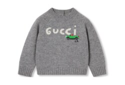 Maglione neonato in lana con ricamo