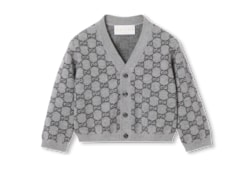 Baby GG wool jacquard cardigan