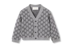 Cárdigan de jacquard de lana con GG para bebé