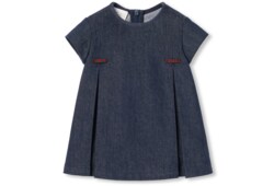 Abito neonato in denim con Web