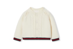 Cardigan neonato in lana con Web