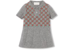 Baby wool dress with embroidery