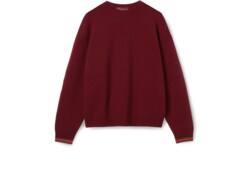 Pull en cachemire et laine avec finition bande Web