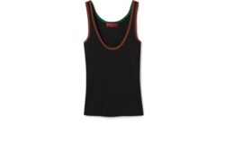 Tanktop aus gerippter Baumwolle mit Web
