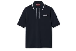 Embroidered cotton piquet polo shirt