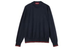 Wool knit sweater with Web