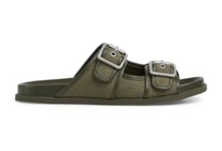 รองเท้าแซนเดิล Men's slide sandal with buckles