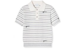 Children's striped cotton polo shirt