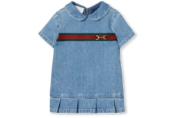 Babykleid aus Denim mit Web
