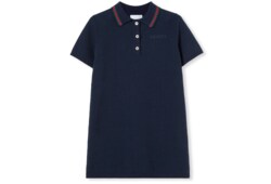 Children's cotton polo dress with embroidery