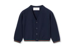 Baby-Cardigan aus Wolle mit Web