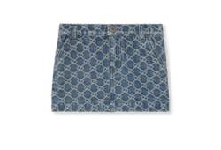 Falda infantil de denim con GG