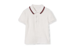 Polo neonato in cotone con Web