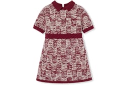 Vestido infantil de jacquard de lana con GG