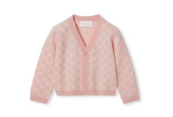 Baby GG wool jacquard cardigan