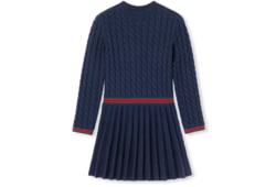 Vestido infantil de lana con tribanda Web