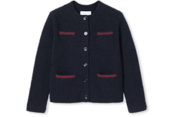 Cardigan bambino in lana con Web