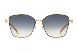 Occhiali da sole a farfalla con ponte basso